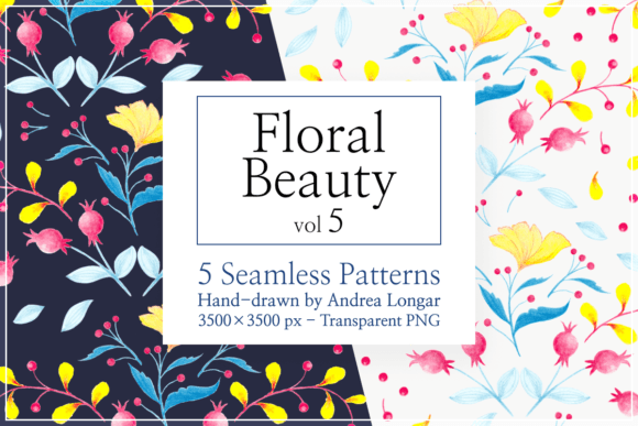 Download Floral Beauty #5 Hand Drawn Patterns - Hand drawn Collection