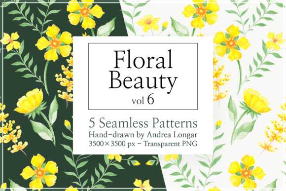 Download Floral Beauty #6 Hand Drawn Patterns - Hand drawn Collection