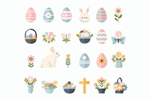 Download Hand Drawn Easter Elements Collection - Hand drawn Collection