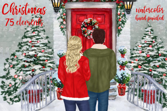 Download Christmas Couples  Clipart Xmas Scenery - Xmas Collection
