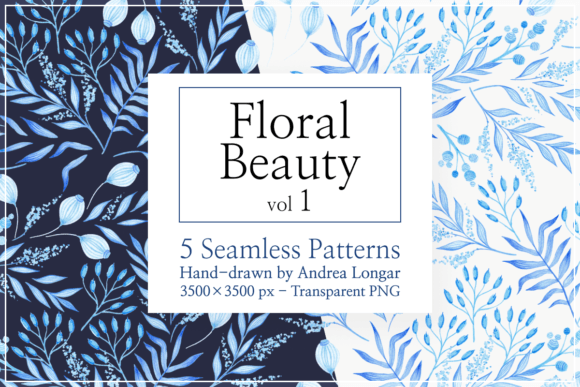 Download Floral Beauty #1 Hand Drawn Patterns - Hand drawn Collection
