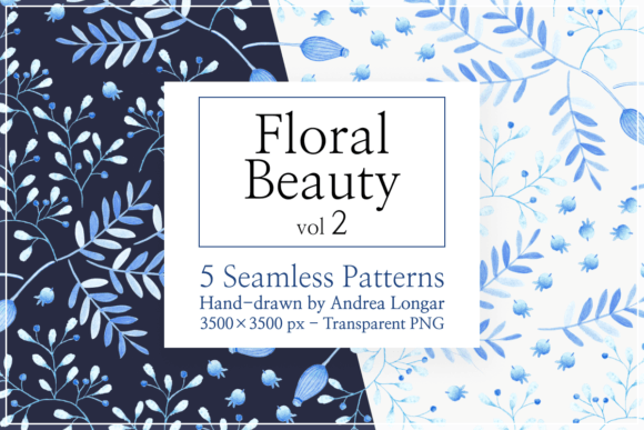 Download Floral Beauty #2 Hand Drawn Patterns - Hand drawn Collection